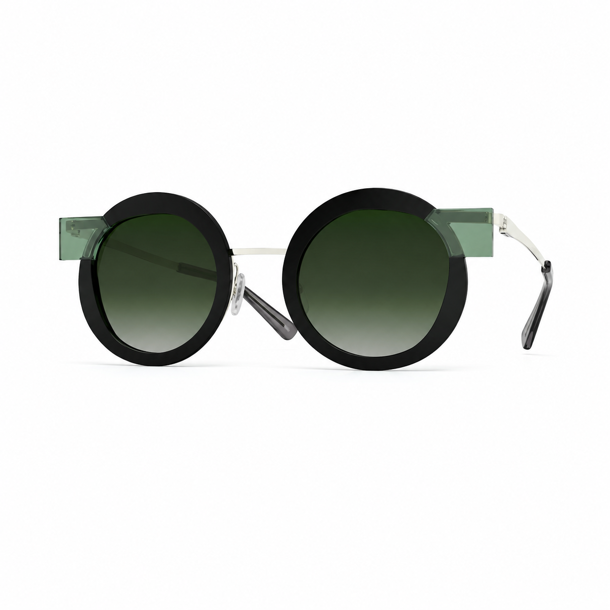 Óculos de sol Gamine Voussoir em preto e verde